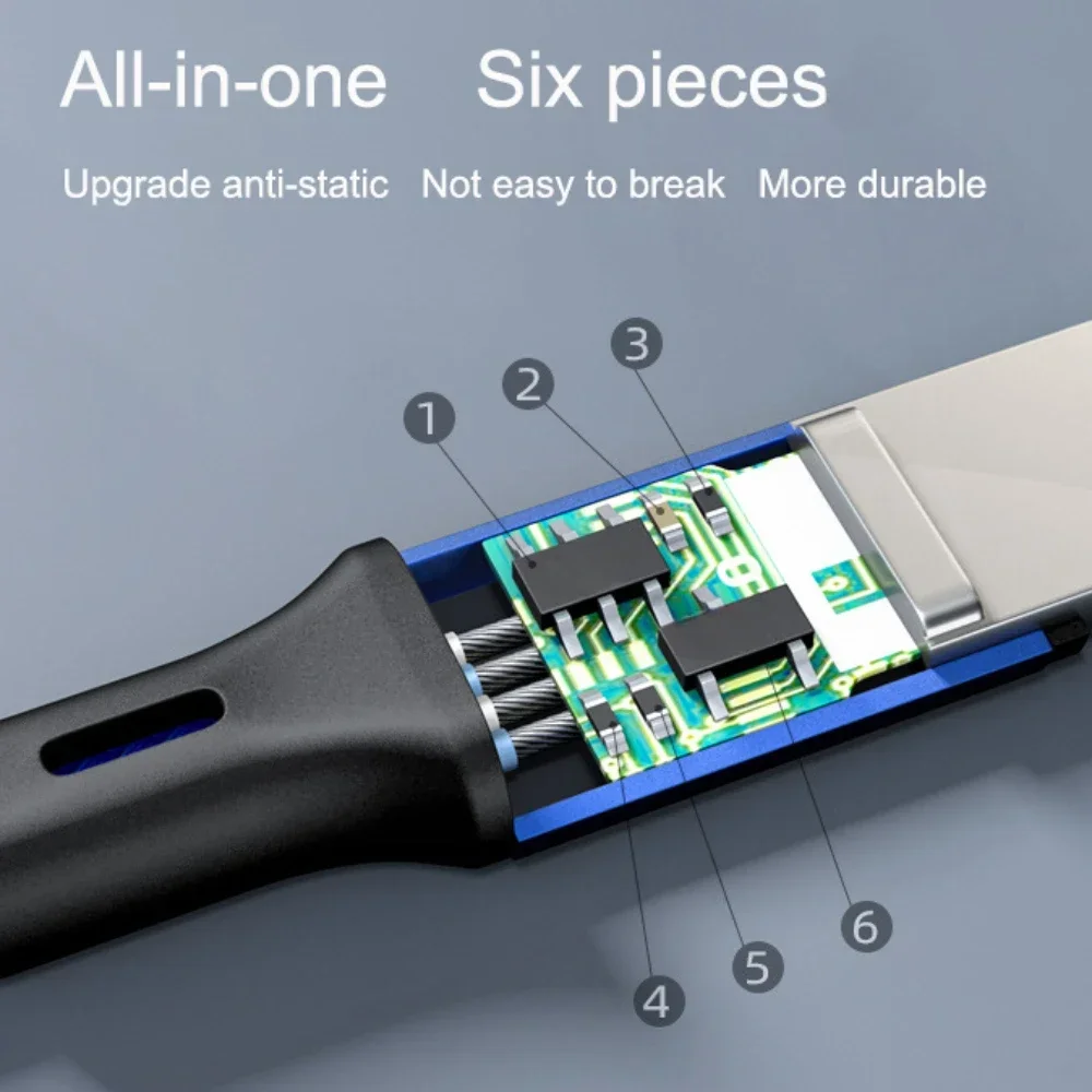 Cable USB tipo C 3 en 1, Cable de carga USB C a tipo C para ipone, Samsung, Huawei Mate60, Xiaomi, Cable Micro USBC 3 en 1, 0,2 M/1,2 M - imagen 4