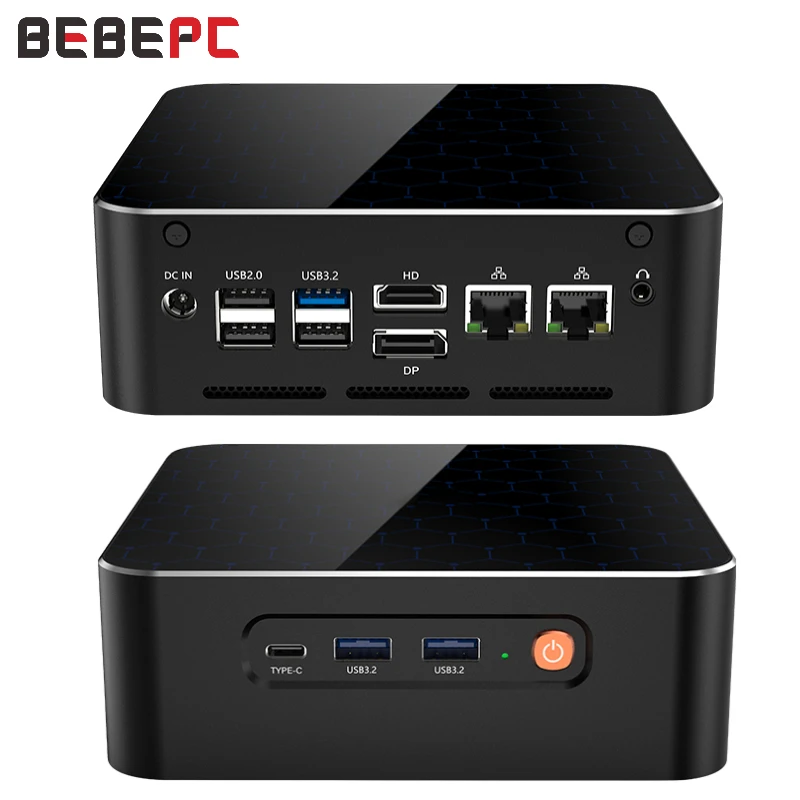 BEBEPC MINI PC AMD Ryzen 5 6600U R7 6800H 7940HS R9 7940HS 2 * DDR5 2 * M.2 SSD PICE4.0 8K WIFI6 BT5.0 WIN11 ubuntu Linux computadora