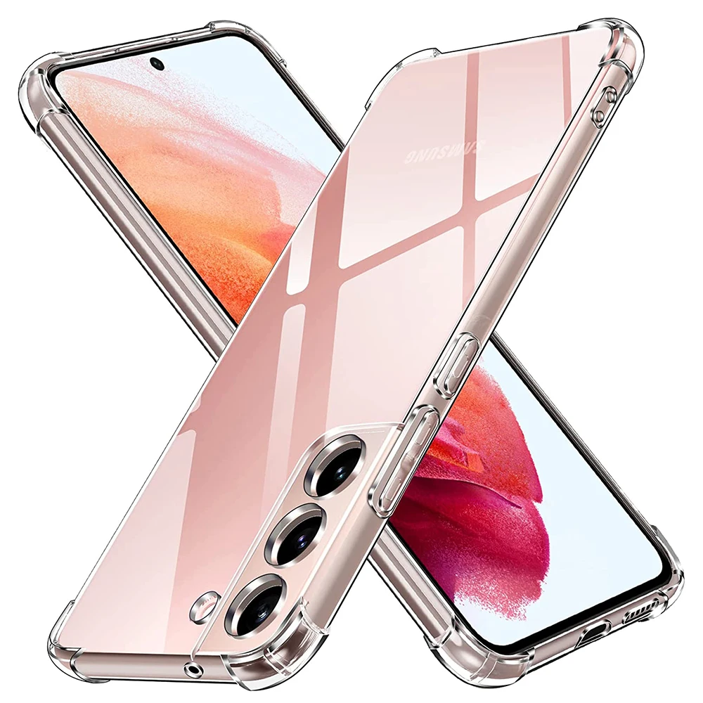 Funda de silicona transparente a prueba de golpes para Samsung Galaxy S23 S22 S21 S20 FE S10 Note 10 Plus 9 8 20 funda trasera transparente ultrafina