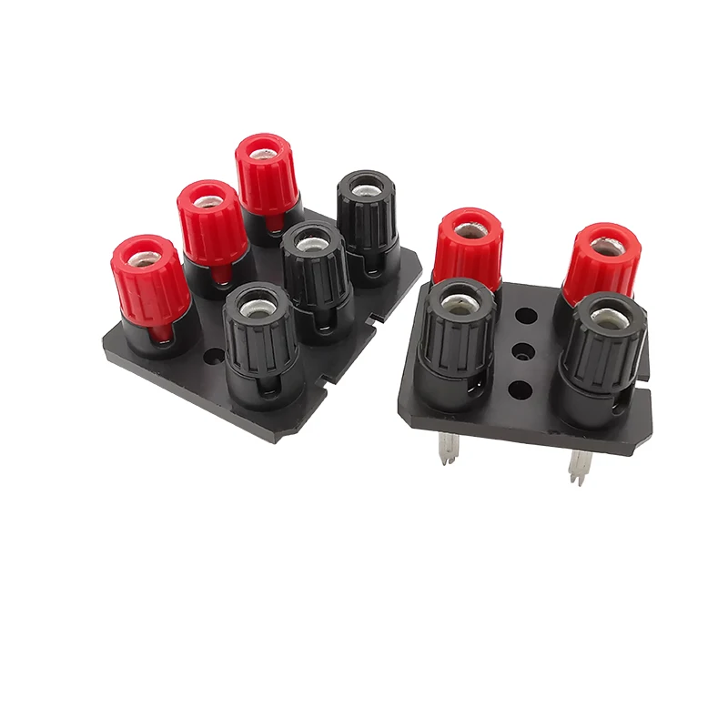 Conector de Audio externo WP 2, 4, 6 polos, conector Banana de 4mm, amplificador de altavoz, bloque de terminales de poste de tornillo, Pin recto/doblado - imagen 2