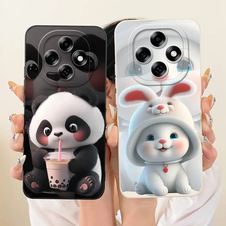 Para OPPO F31 Pro funda creativa bebida té de la leche Panda cubierta pintada suave TPU fundas de teléfono de silicona para OPPO F31 F31Pro A6 Pro bolsa
