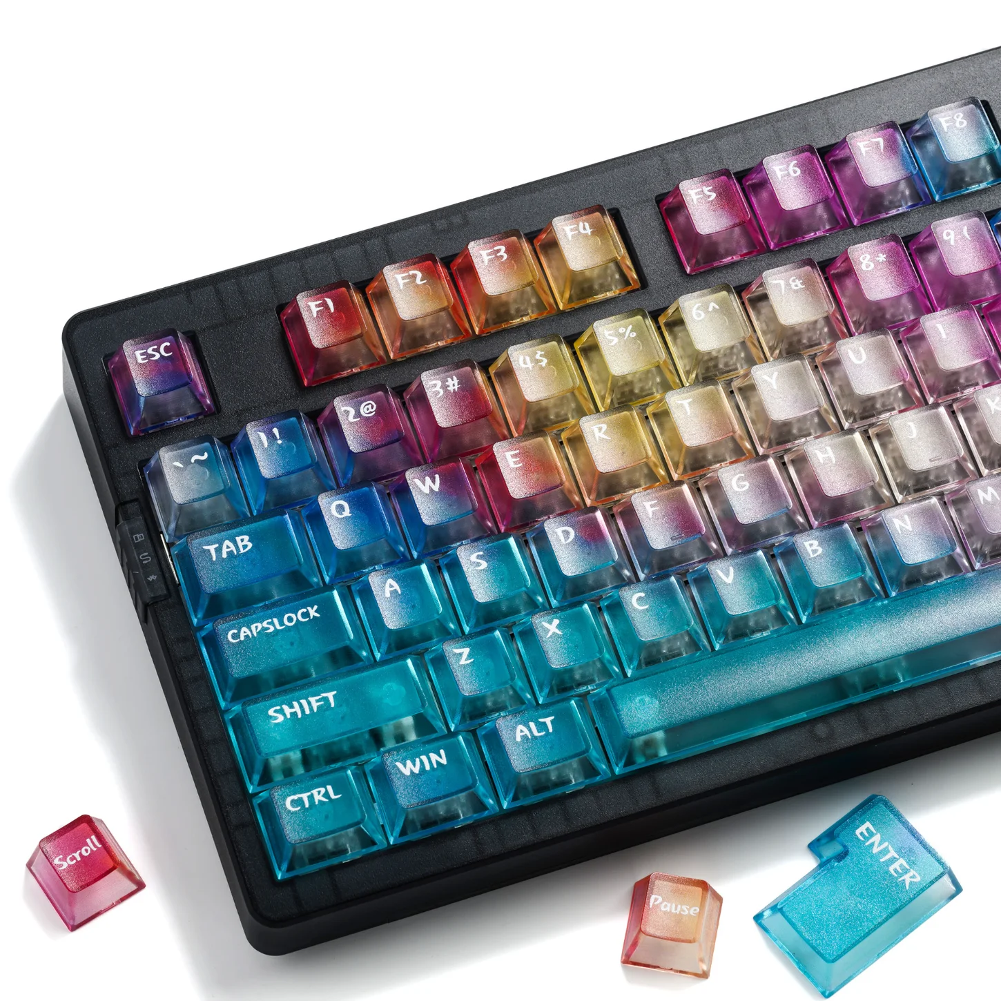 Llavero de teclado mecánico degradado, juego de teclas DIY colorido, PC, tapa de cereza, 118 teclas - imagen 4