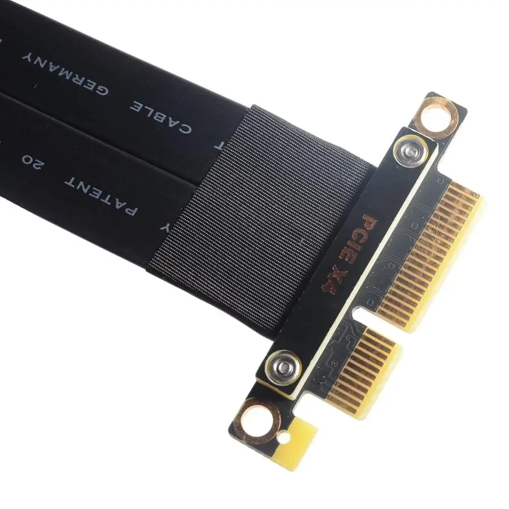 Cable de extensión vertical PCI-E de 4X a 16X, Cable adaptador extensor PCI Express PCIe X4 a X16, 0,05 m - 1m, montaje GPU recto de 180 grados - imagen 5