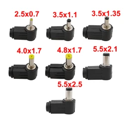 Conector alimentación CC codo ángulo recto para soldar