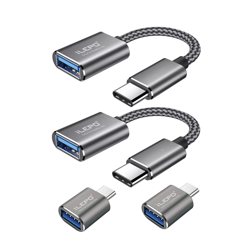 Adaptador de Cable tipo C a USB 3,0, convertidor de datos OTG, macho a hembra 3,0, Huawei y Xiaomi para teléfono, 4 unidades por juego - imagen 4