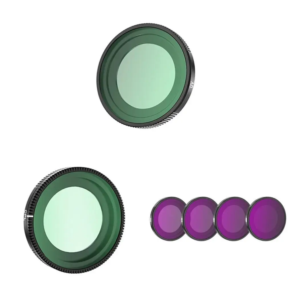 Filtro lente cámara R53C para cámaras acción GO3S, marco aluminio, vidrio óptico