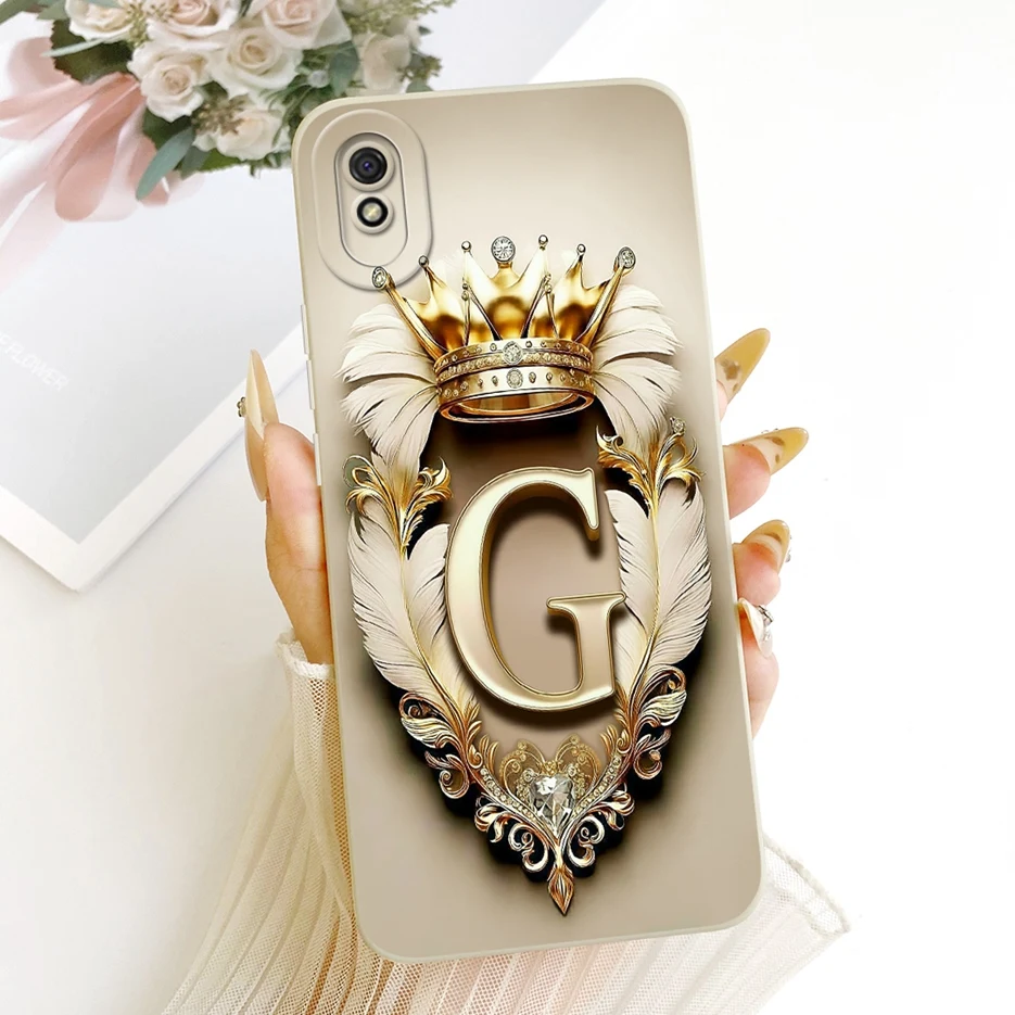 Para Xiaomi Redmi 9A funda Redmi 9AT Cool corona letras cubierta a prueba de golpes funda de teléfono para Xiaomi Redmi 9AT Redmi9A suave Fundas Coque - imagen 3