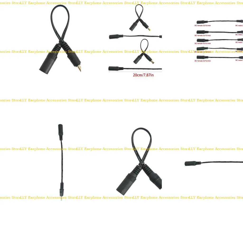 462E DC5521 DC4.0x1.7/5.5x2.5/2.5x0.7/3.5x1.35/4.8x1.7 Cordón adaptador femenino masculino