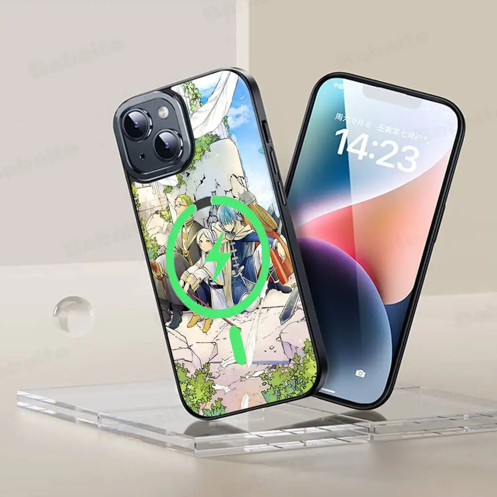 Funda magnética para teléfono Anime Frieren Beyond Journey's End para iPhone16 14 13 12 15 Pro Max para cubierta de carga inalámbrica Magsafe - imagen 2