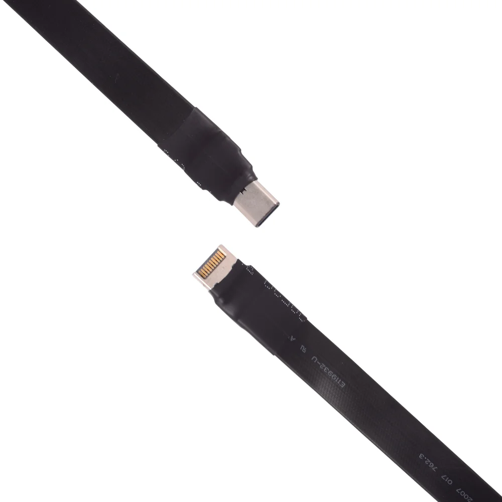 Cable de extensión de cinta plana de 20 pines, USB 3,2 Gen2x2 tipo C macho a tipo E macho, blindado interno, 20Gbps, placa base ITX/ATX, extensor A4 - imagen 5