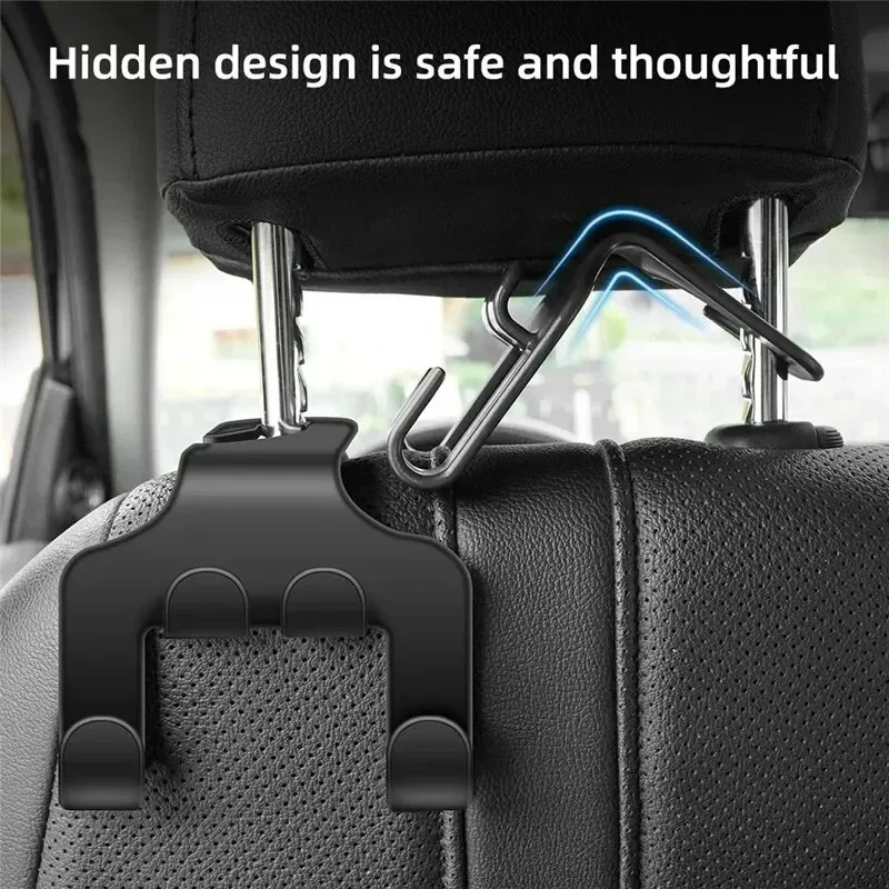 Gancho para asiento trasero de coche, almacenamiento colgante, soporte para teléfono móvil, soporte para reposacabezas perezoso para iPhone, Samsung, Xiaomi, todos los teléfonos - imagen 4