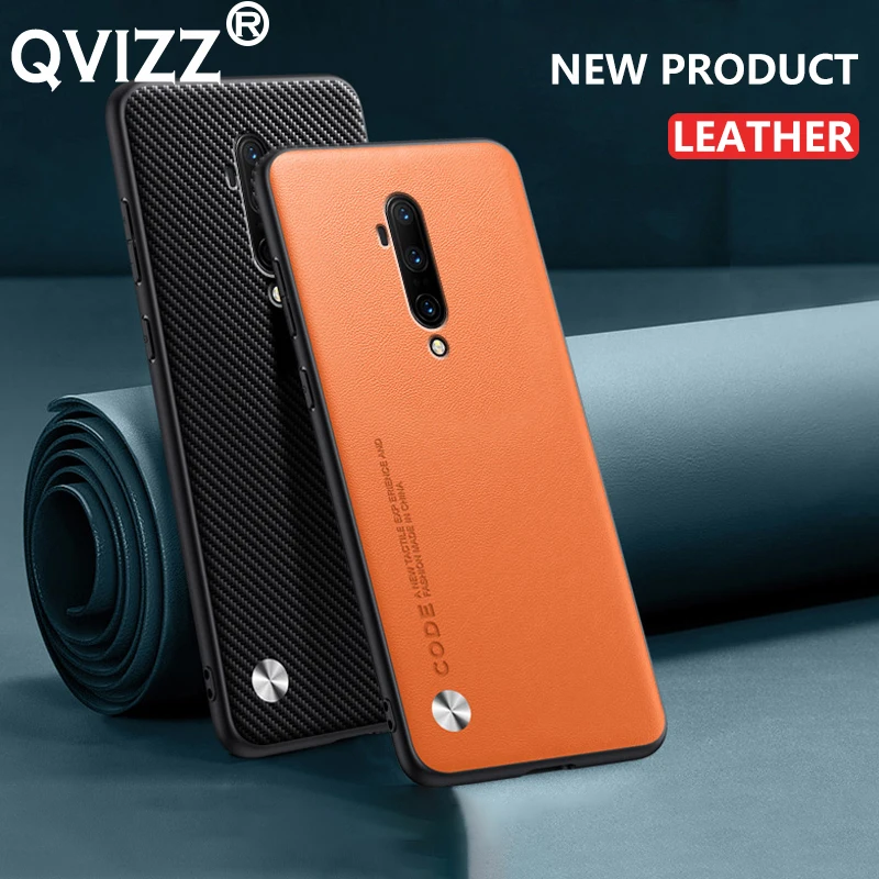 Funda de cuero de lujo para OnePlus 7T Pro 7TPro HD1911 HD1913 HD1910, cubierta de teléfono de fibra de carbono con bordes suaves a prueba de golpes - imagen 2