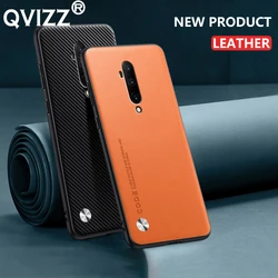Funda OnePlus 7T Pro de cuero y fibra de carbono antigolpes