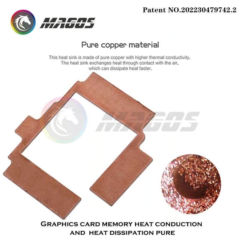 Disipador de calor de cobre VRAM para tarjeta gráfica, reemplazo de almohadilla térmica GPU para RTX 3090Ti / 4090 - imagen 2