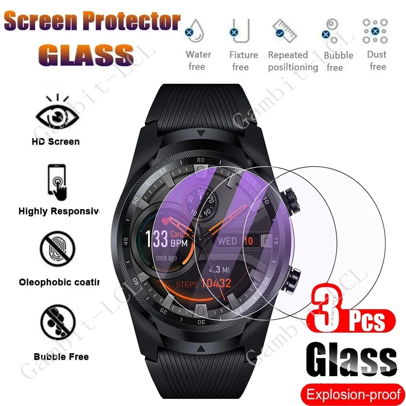 3 uds reloj inteligente luz púrpura película protectora de pantalla de vidrio para diámetro 31,5 MM 32MM 32,5 MM 33MM 33,5 MM 34MM 35MM 37MM 30-46MM