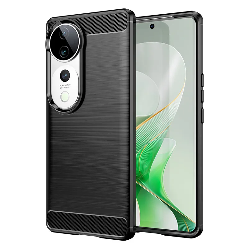 Funda para Vivo S19 Pro 5G, carcasa de silicona a prueba de golpes, de fibra de carbono, 6,78 pulgadas - imagen 3