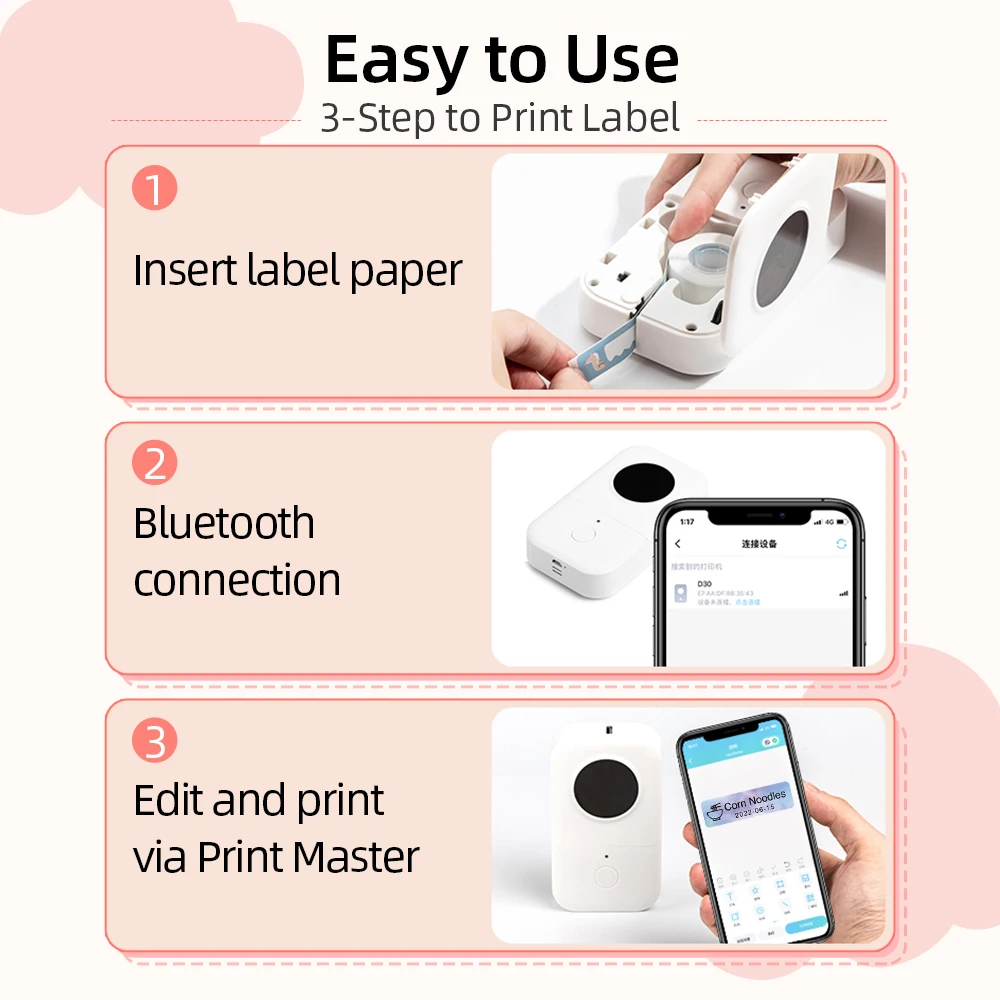 Phomemo D30 Mini - Impresora de Etiquetas Bluetooth Portátil - imagen 5