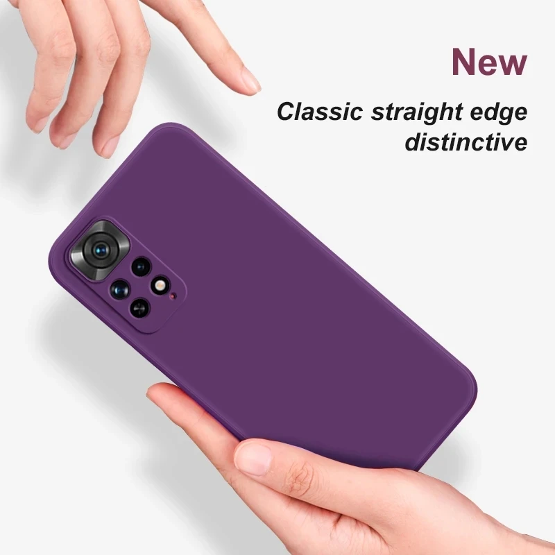 Funda de teléfono suave de silicona líquida cuadrada para Xiaomi Redmi Note 13 5g Note 11s Pro funda trasera de protección para Redmi Note 12 pro - imagen 5