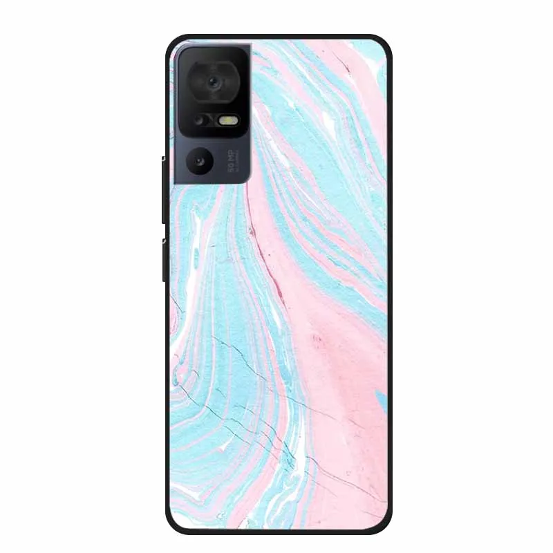 Funda para TCL 40 SE mármol TPU funda trasera de silicona suave para TCL40 SE 40SE fundas protectoras bonitas Mica pintado colorido parachoques Capa - imagen 5