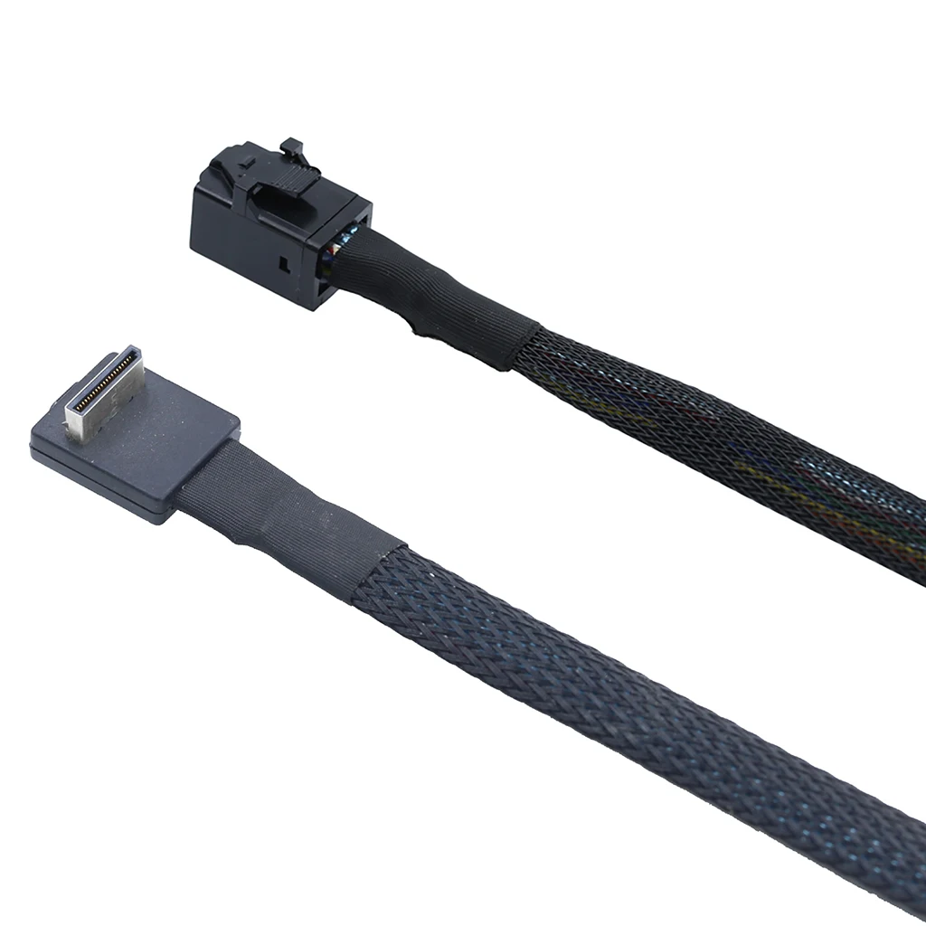 0,5 m/1 m PCIE Oculink SFF 8611 4I 32P Cable de servidor de 90 grados a SFF-8643 - imagen 4