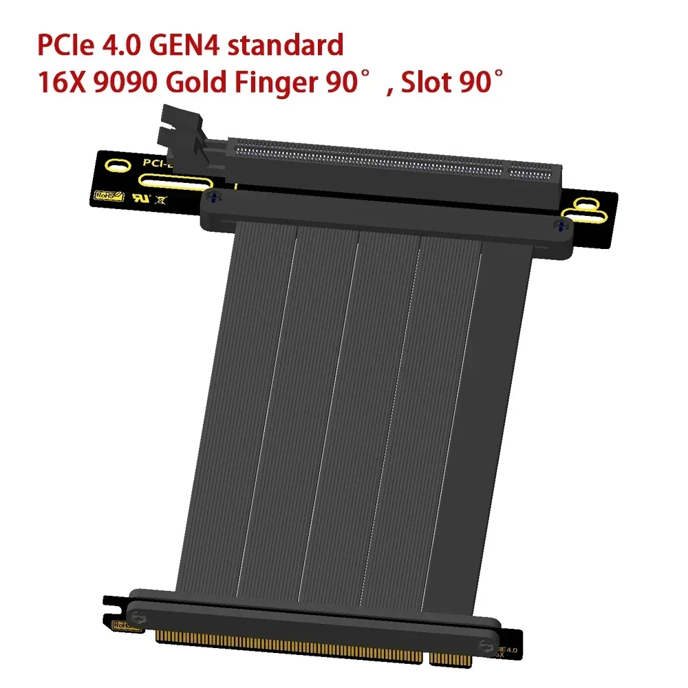 Alta velocidad 4,0 PCI-E 4,0 16X GEN4 Cable extensor de tarjeta gráfica Universal 16X tarjeta de vídeo chasis ATX Vertical RTX3090 RTX4090 GPU - imagen 3