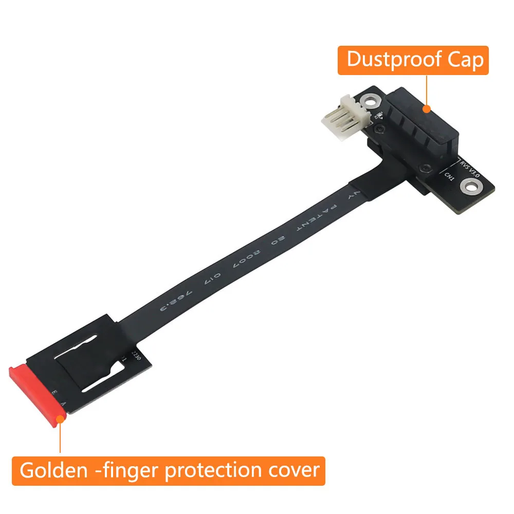 Con conector de alimentación FDD de 4 pines, tarjeta adicional M.2 KEY AE a PCI-E X1 Riser 270 grados M.2 NGFF, Cable adaptador de doble llave AE a PCI-E 1X - imagen 4