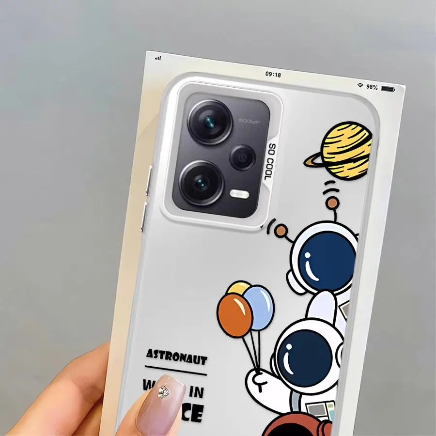 Funda con estampado de astronauta de dibujos animados para Xiaomi Redmi Note 10 11 Pro 11s 12 13 14 Pro Plus 10s, funda suave - imagen 3