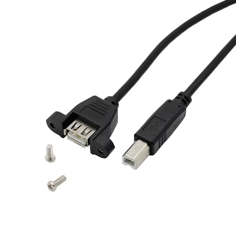 Cable de extensión USB 2,0 tipo A hembra para impresora tipo USB-B macho a conector hembra con orificios para tornillos fijos 30cm 50cm - imagen 4