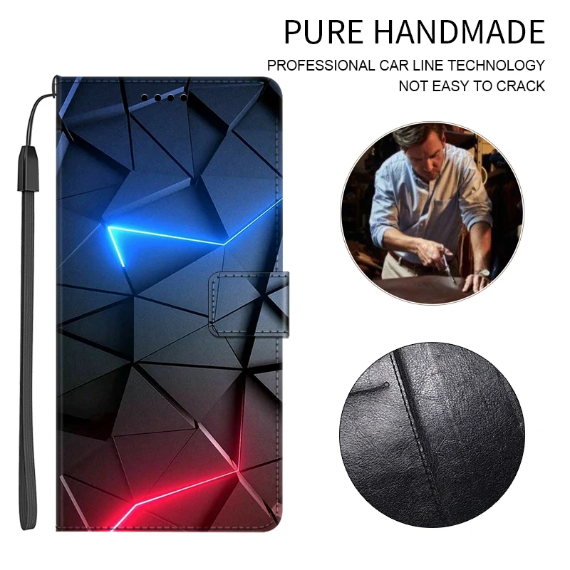 Funda de cuero con tapa para OPPO Find X5 FindX5 Lite, funda Realme GT2 Pro 9 5G de lujo con soporte para tarjetas, funda para teléfono OPPO A36 A76 A96 4G - imagen 2