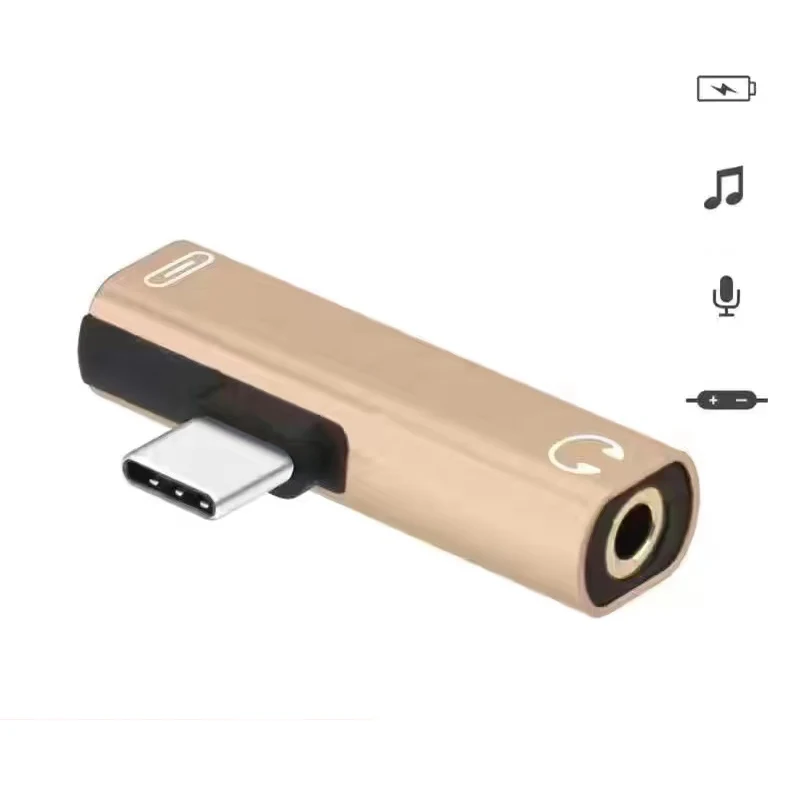 1 Uds conector de Cable USB C tipo C a adaptador de 3,5mm conector para auriculares convertidor de Audio divisor auxiliar para Samsung S10 S9 Huawei Mate20 - imagen 5
