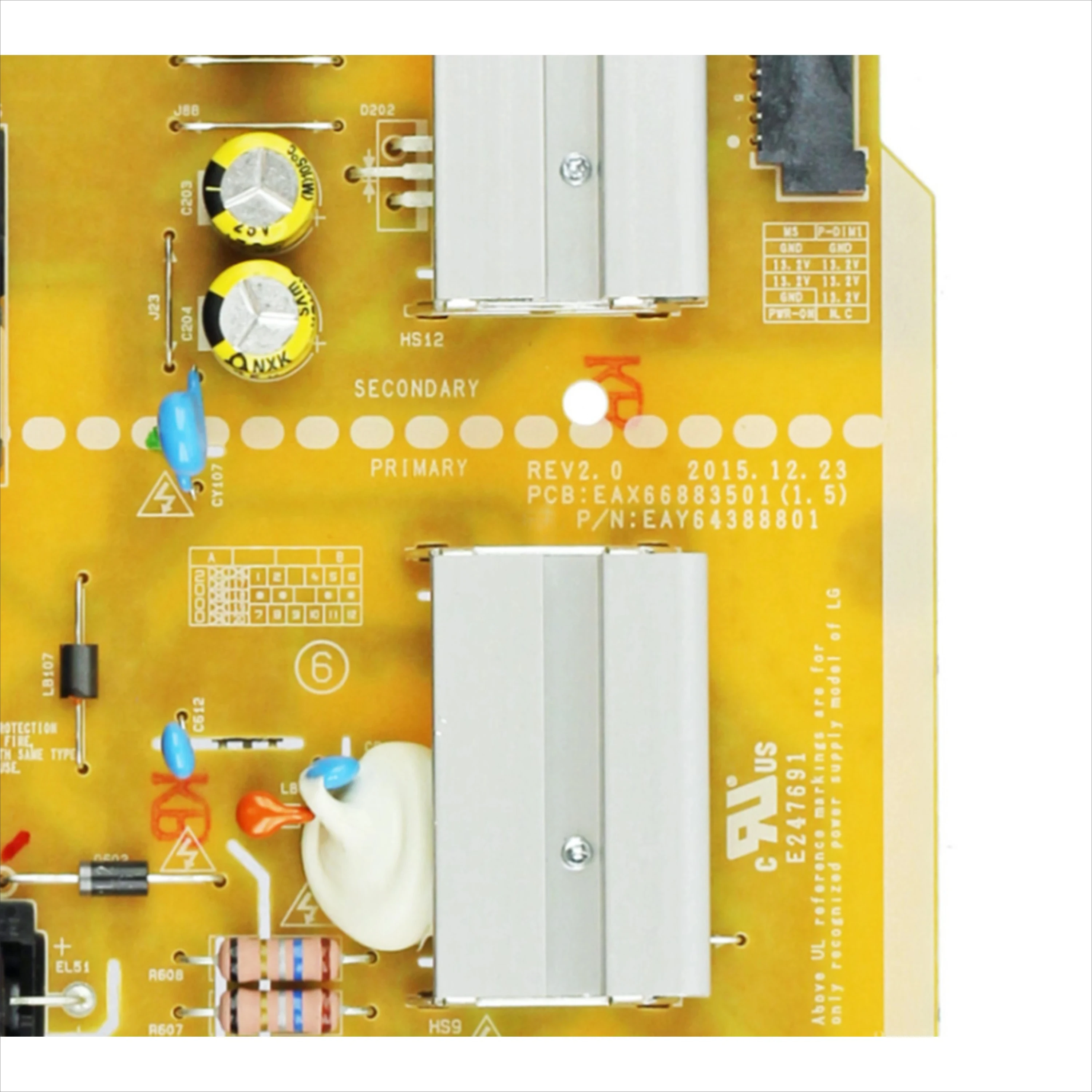 Placa de alimentación EAX 66883501   EAY 64388801   PLDF-L508A 3PCR01385A para 43UH6030 43UH6100 43UH610A Placa de TV de 43 pulgadas LGP43LIU-16CH1 - imagen 3