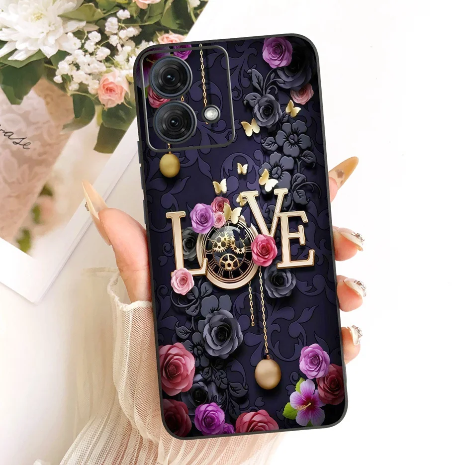 Para Motorola Moto G84 funda MotoG54 lindo conejo de dibujos animados pintado cubierta suave TPU funda de teléfono para Moto G54 G 84 MotoG84 Fundas parachoques - imagen 3