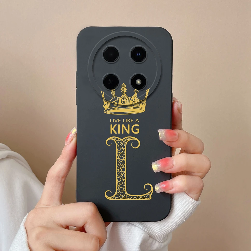 Fundas para Huawei Nova 12i, funda protectora de silicona líquida con letras Crown, a la moda, para Huawei Nova 12i - imagen 5