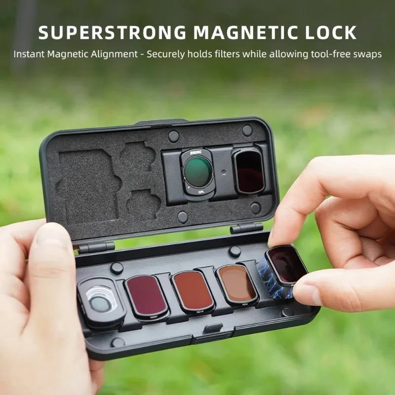 Caja de almacenamiento de lentes de filtro POCKET 3, funda protectora de lente Macro gran angular para tarjeta TF/SD para DJI OSMO POCKET3, funda de filtro de cámara - imagen 2