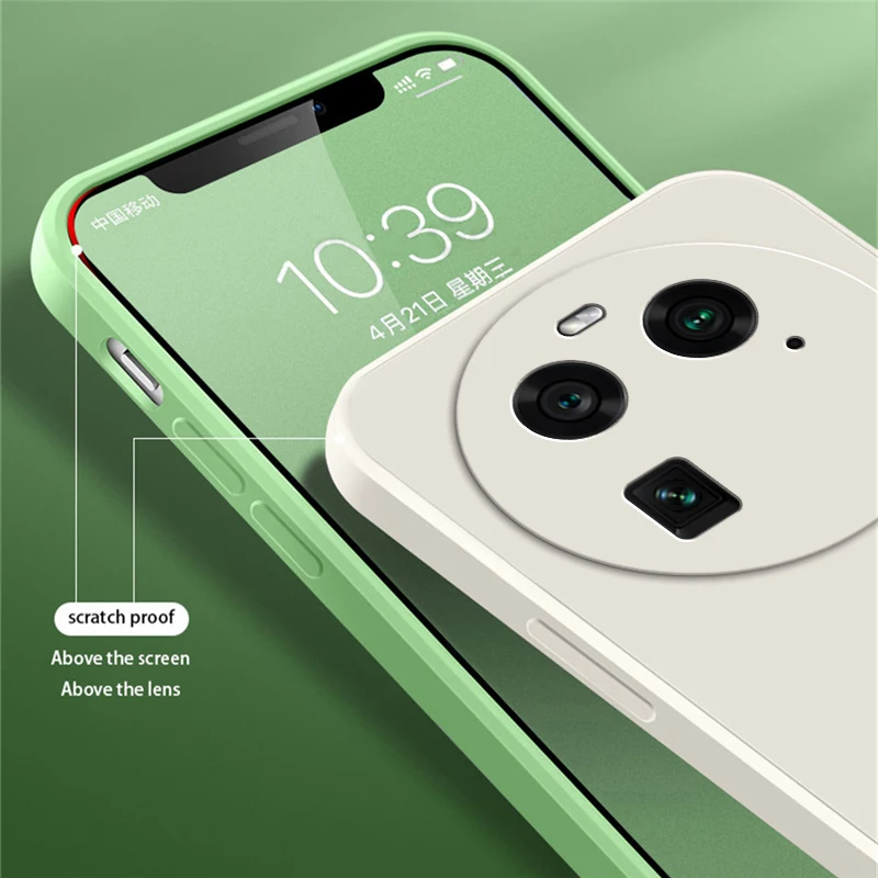 Fundas de teléfono cuadradas 2023 originales para OPPO Find X6 Pro, carcasa de silicona suave 360 protectora a prueba de golpes, carcasa FindX6 X6Pro - imagen 4