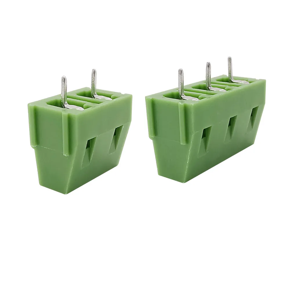 20 piezas-Bloque de terminales de tornillo PCB, Conector recto enchufable, empalmable, 7,5 V, 10A, verde, 3 P, 2/3mm, paso, 300 pines - imagen 3