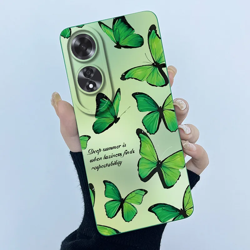 For Oppo A60 4G CPH2631 Case Cover Fashion Simplicity Oil Painting Flower Liquid Soft Silicone Phone Covers For OppoA60 4G Funda - imagen 3