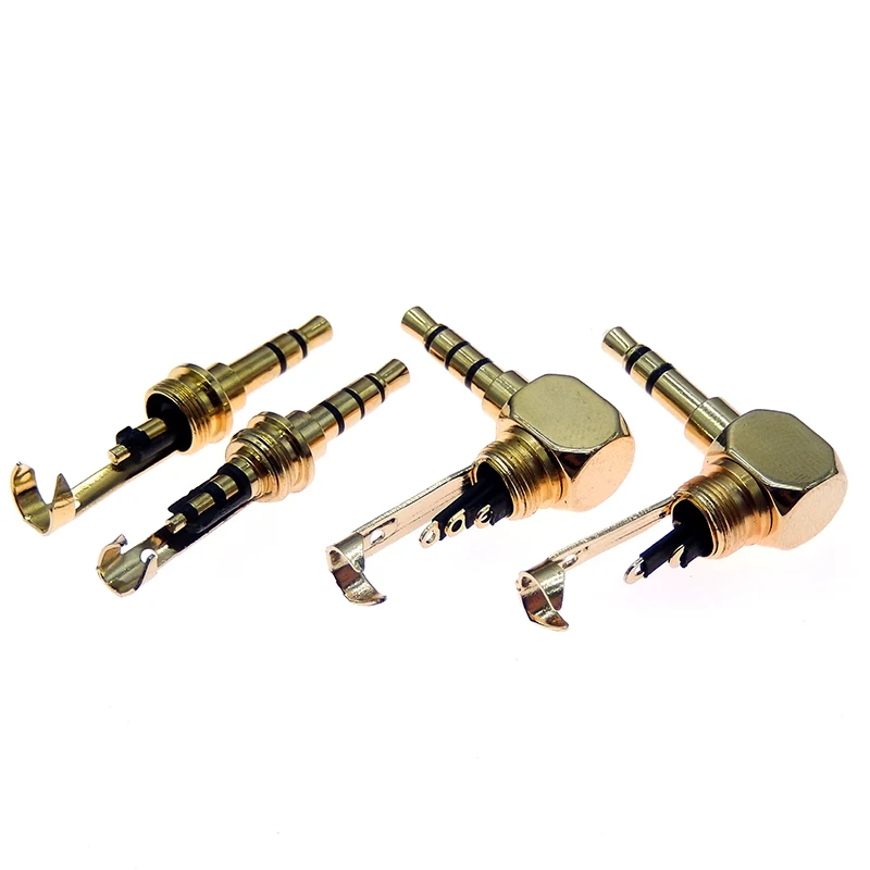 Conector estéreo chapado en oro con Clip de 3,5mm, reparación de 3 polos y 4 polos, Conector de auriculares, Cable de Audio, soldadura, 1 unidad - imagen 4