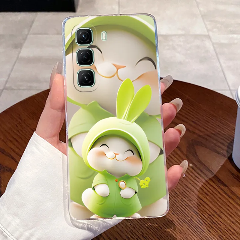 Para Infinix Hot 50 Pro Plus 4G 5G funda de lujo dragón lindo fresco niños niñas claro silicona suave contraportada ultrafino Fundas parachoques - imagen 3