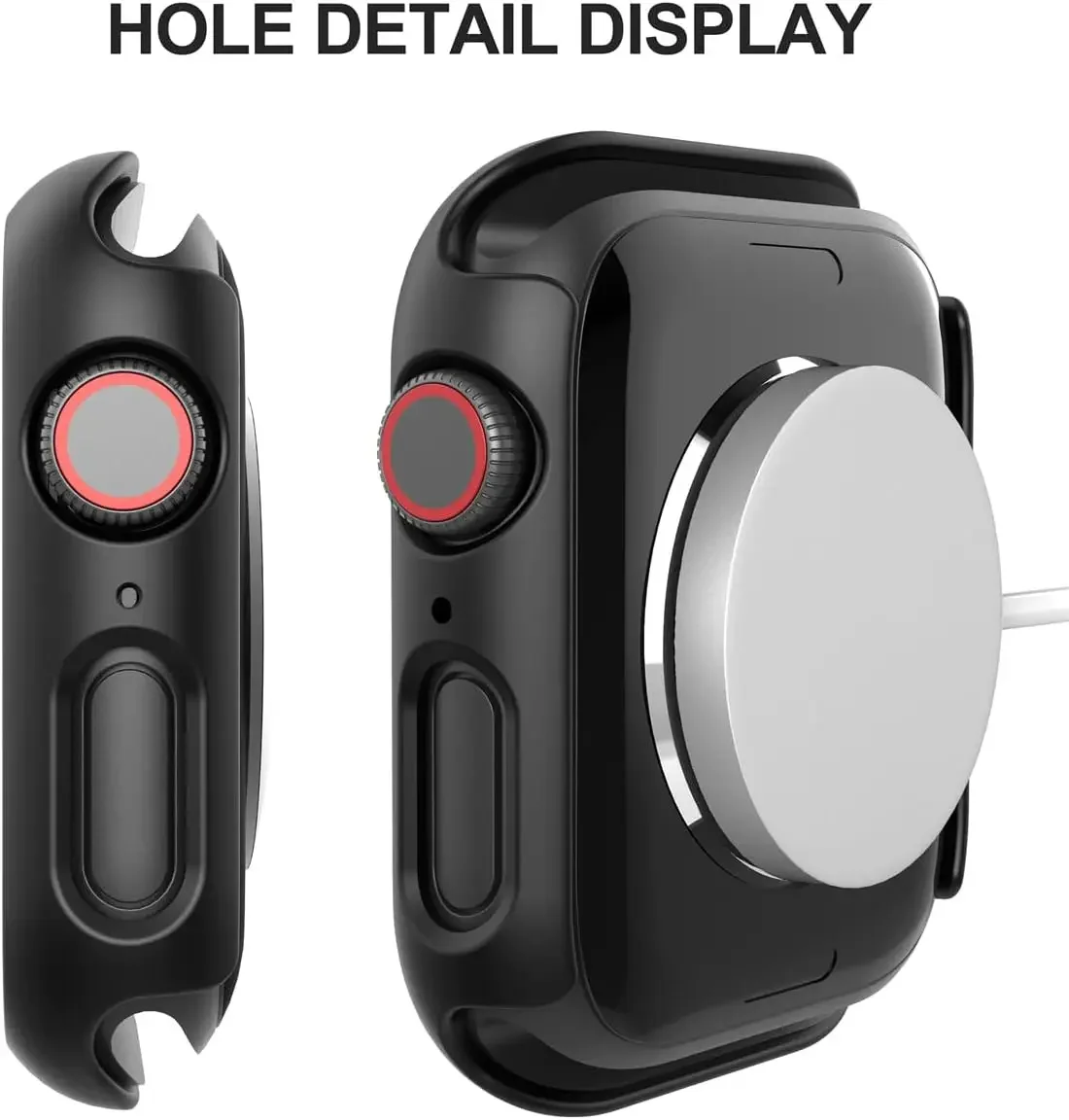 Vidrio templado + fundas para Apple Watch 44mm 45mm 41mm 40mm accesorios cubierta protectora de pantalla de PC iwatch Series 4/5/6/7/8/9/SE - imagen 3