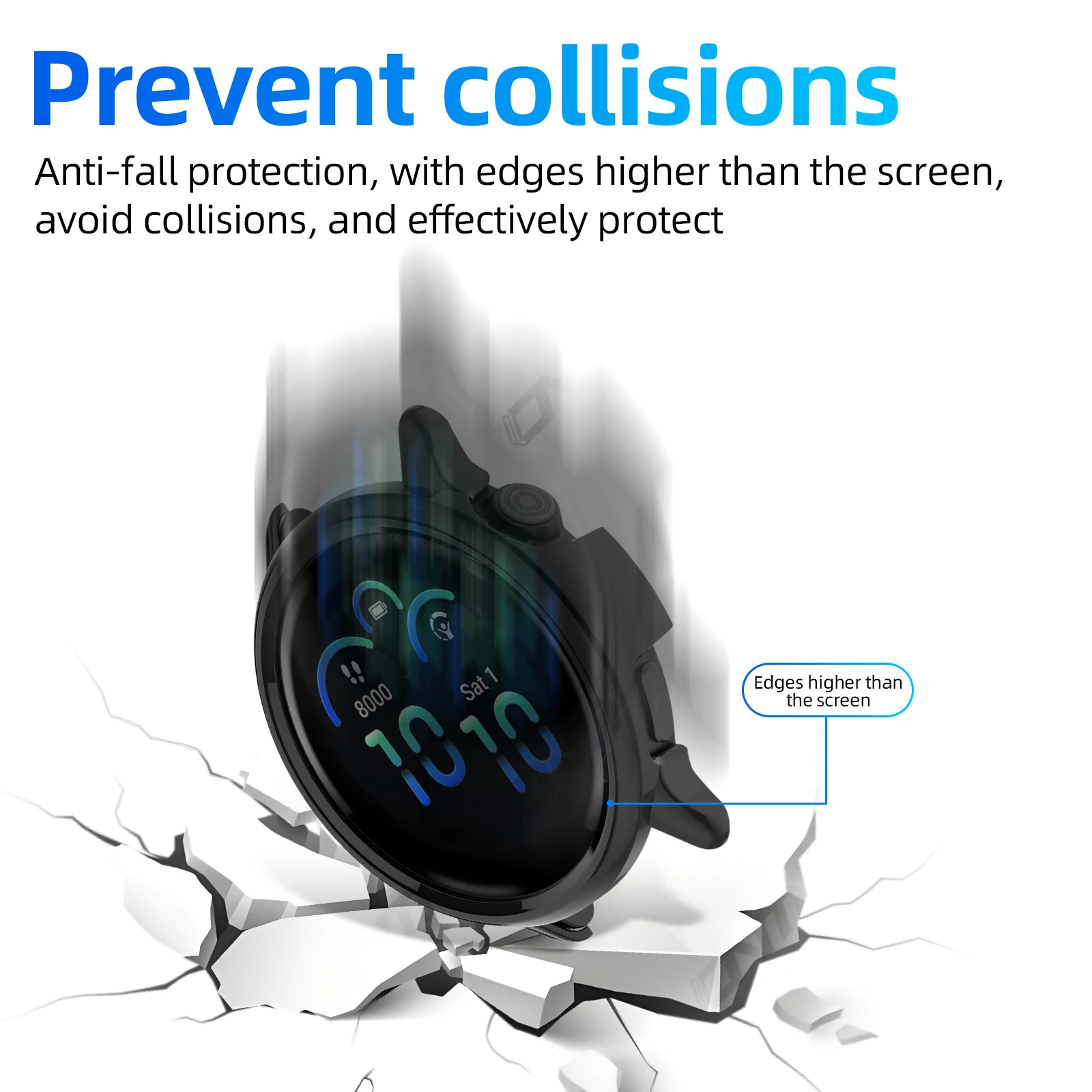 Funda rígida de PC para Garmin Vivoactive 6, carcasa protectora a prueba de golpes para accesorios de reloj inteligente Garmin Vivo active 6 - imagen 2