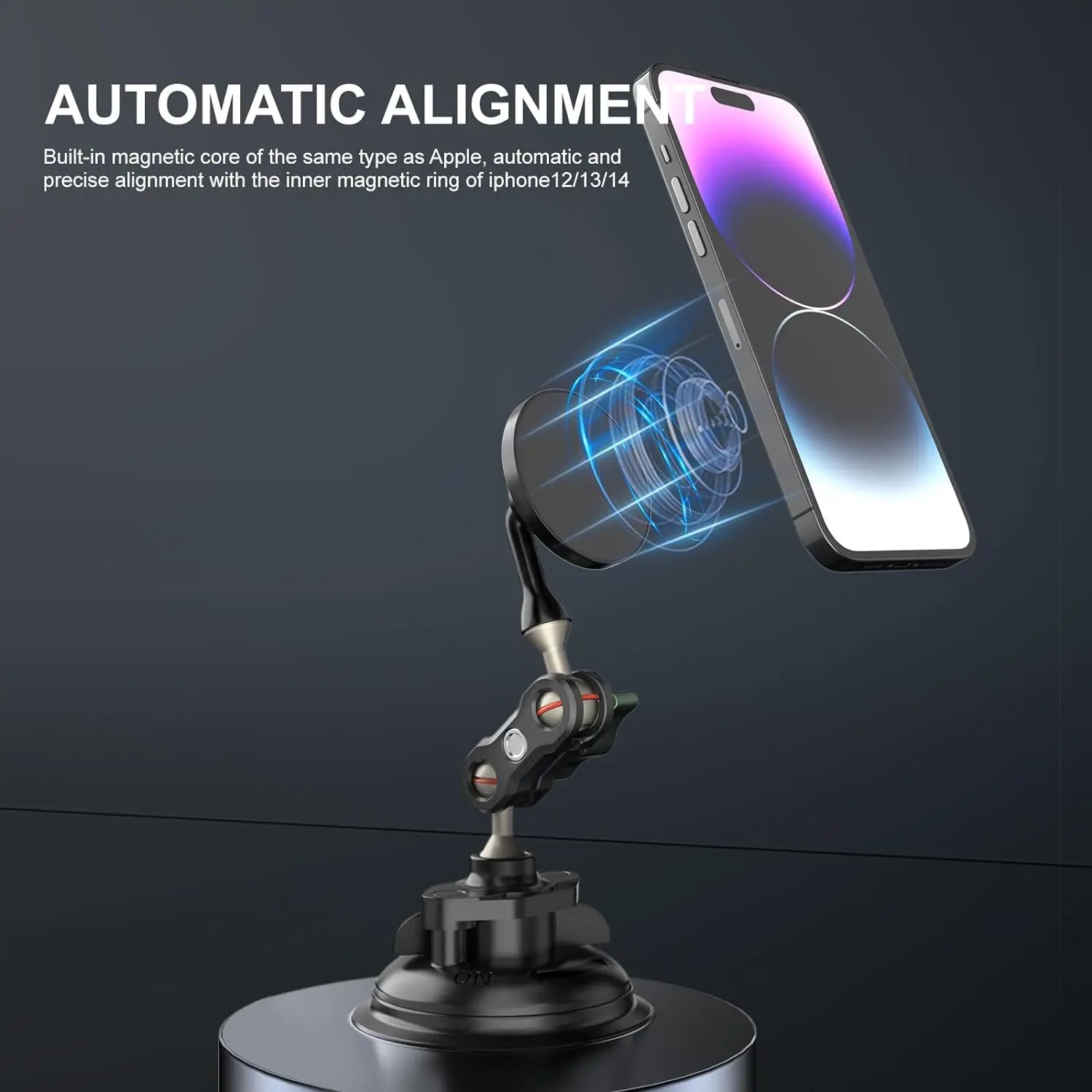 Nuevo 360 ° Soporte magnético para teléfono móvil para iPhone Samsung Smartphone adaptador de montaje en trípode para funda MagSafe soporte para teléfono - imagen 2