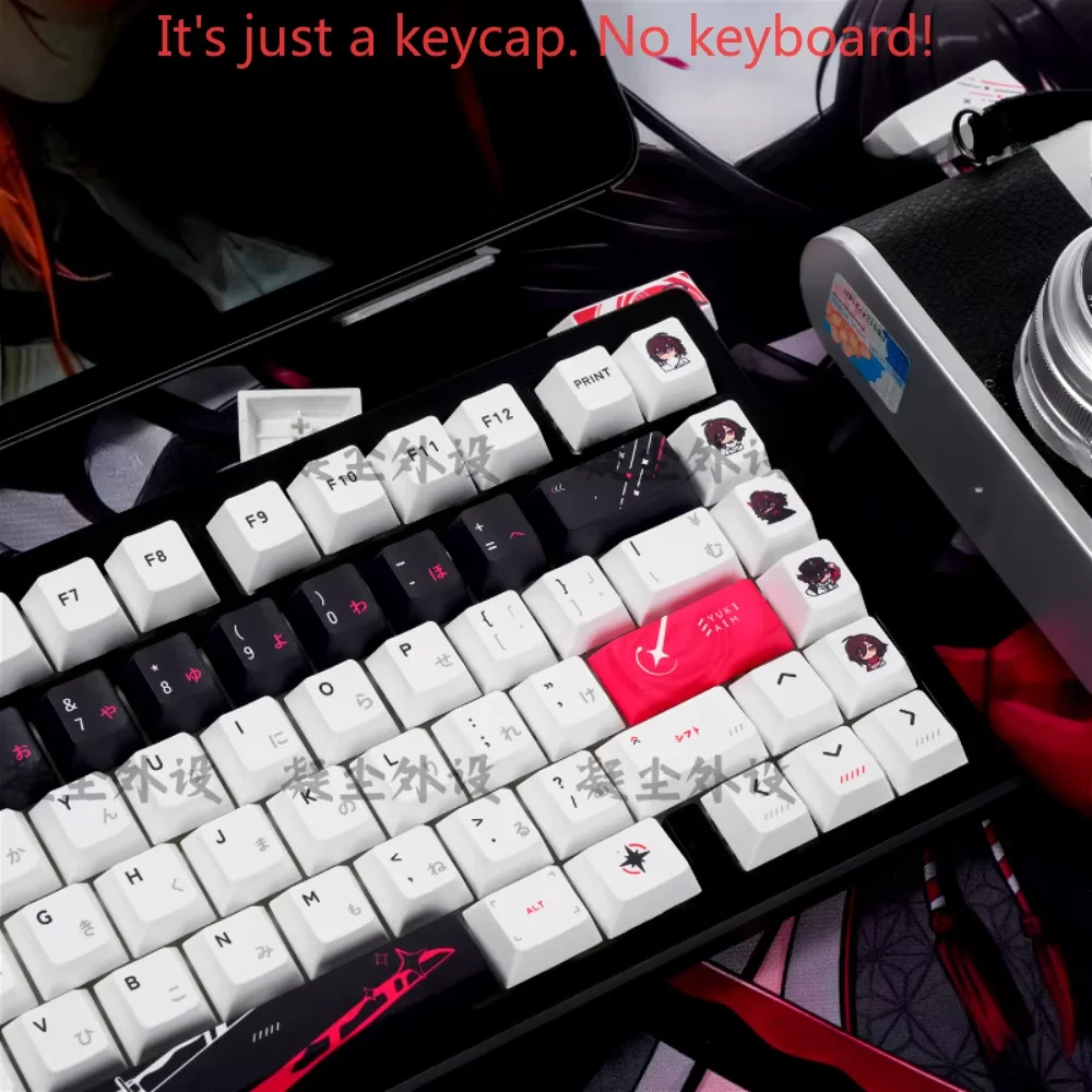 Teclas de Anime japonés PBT, 134 teclas, juego de teclas Cherry personalizadas para interruptor MX, perfil de teclado mecánico para juegos - imagen 3