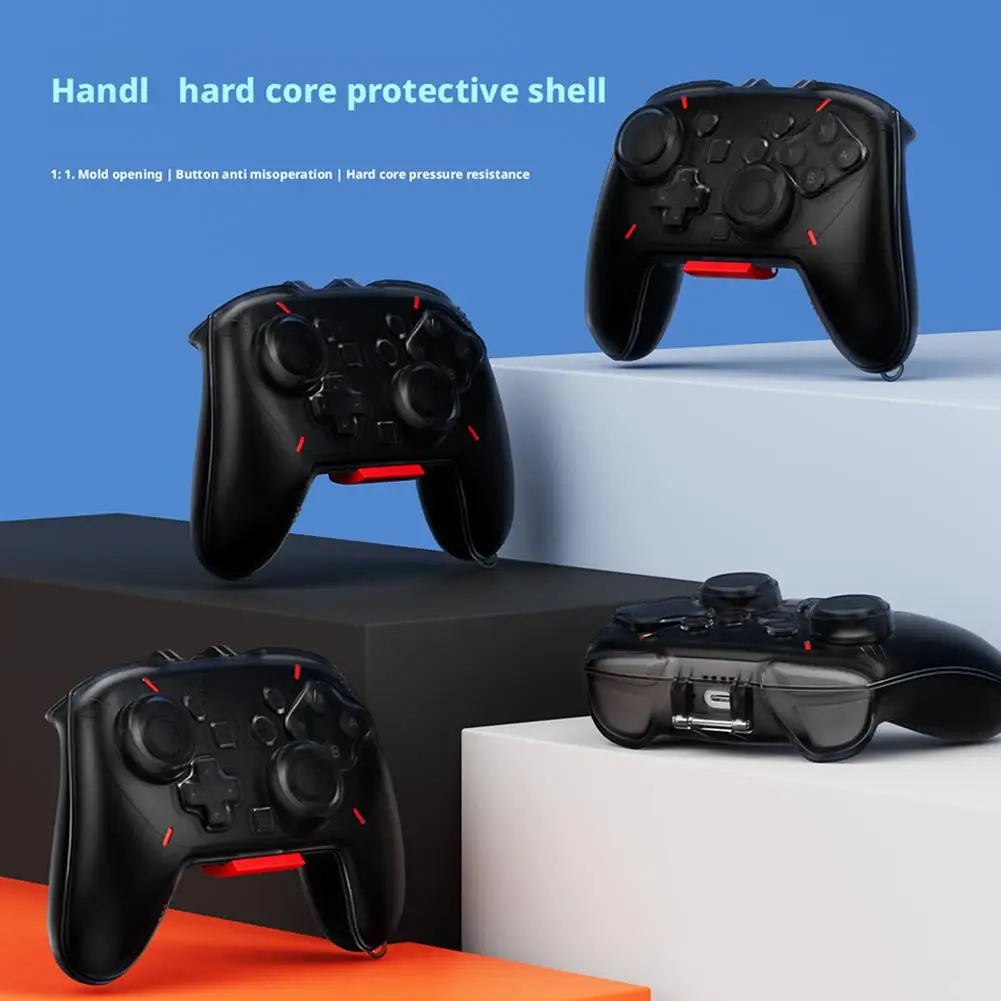 Cubierta protectora para controlador de juego para Switch 2 Pro, a prueba de golpes, antiarañazos, antideslizante, cubierta completa, carcasa dura de cristal transparente - imagen 5