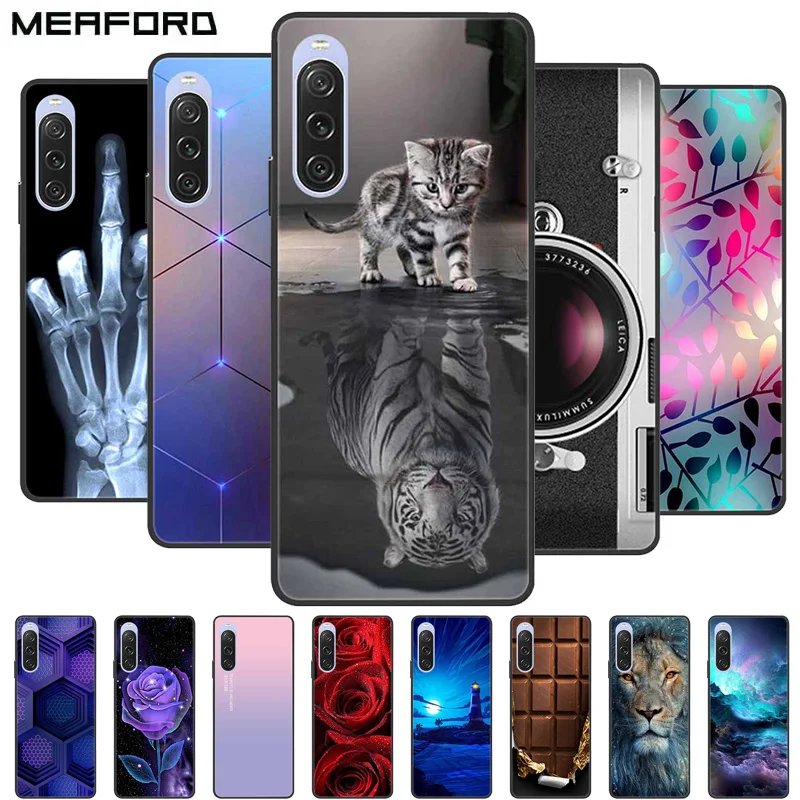 Para Sony Xperia 10 V 5G funda 6,5 ''funda trasera de silicona suave a prueba de golpes para Sony Xperia 10V fundas de teléfono Xperia10V 2023 Coque Cat