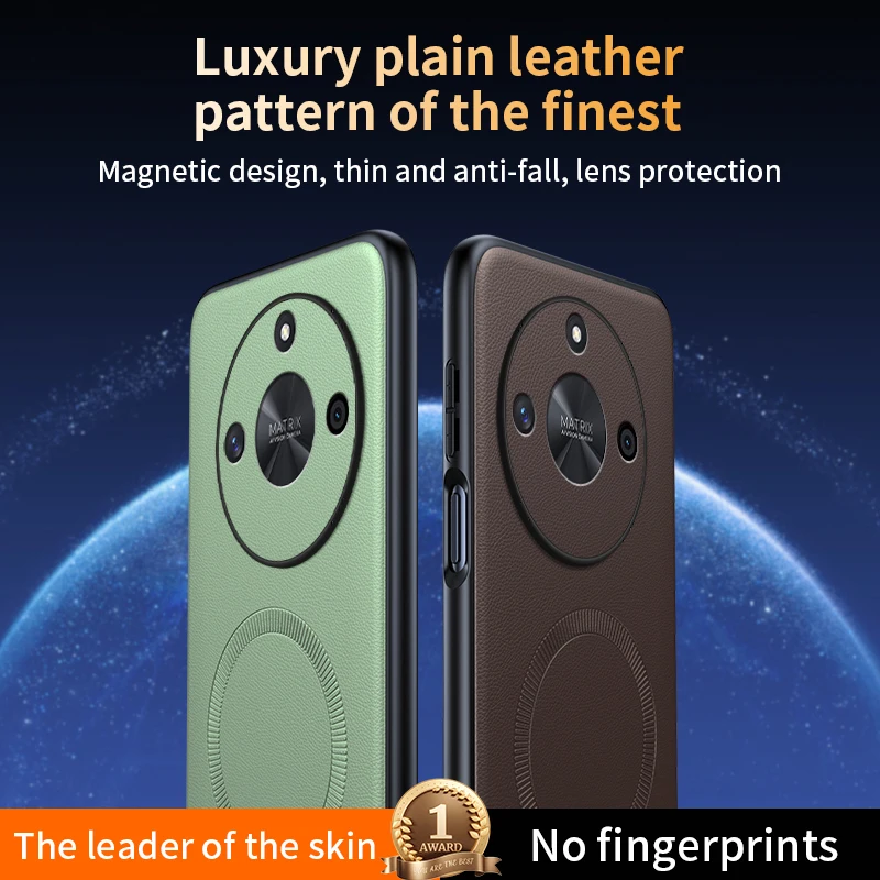 Para Honor X50 funda protectora de cuero magnética para Honor X50 alta calidad antihuellas antideslizante PC + TPU - imagen 5