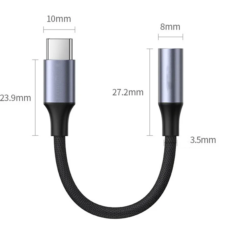 Adaptador de auriculares USB tipo C a Jack 3,5, convertidor de Cable de Audio de 3 y 5mm para IPhone 15, 15 Pro MAX, Samsung Galaxy, Huawei y Xiaomi, USB-C - imagen 2