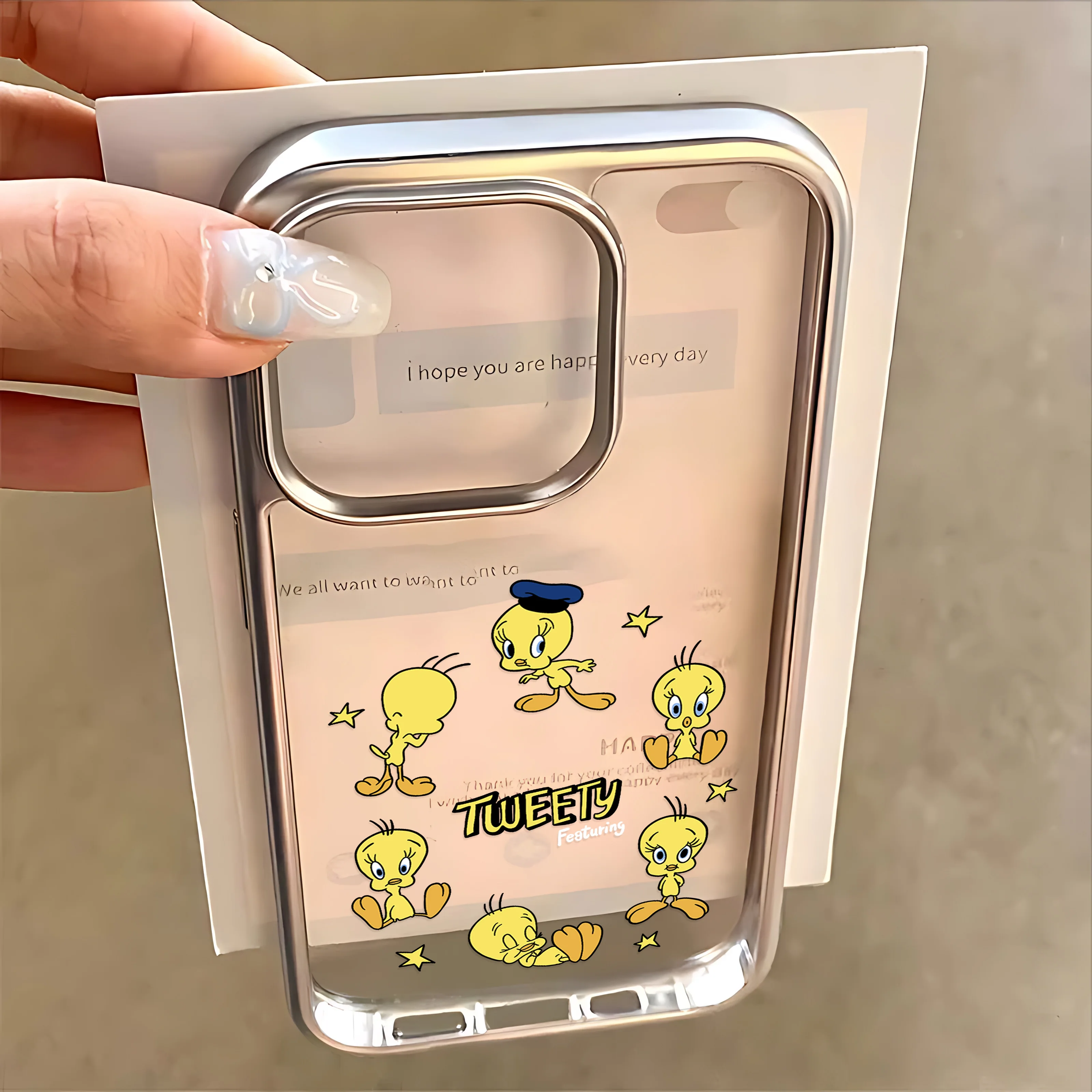 Funda de teléfono con dibujos animados de T-TweetyBirds para IPhone 16 15 14 13 12 11 Pro Max X XR XSMAX 8 7 Plus, funda trasera suave transparente de lujo - imagen 5