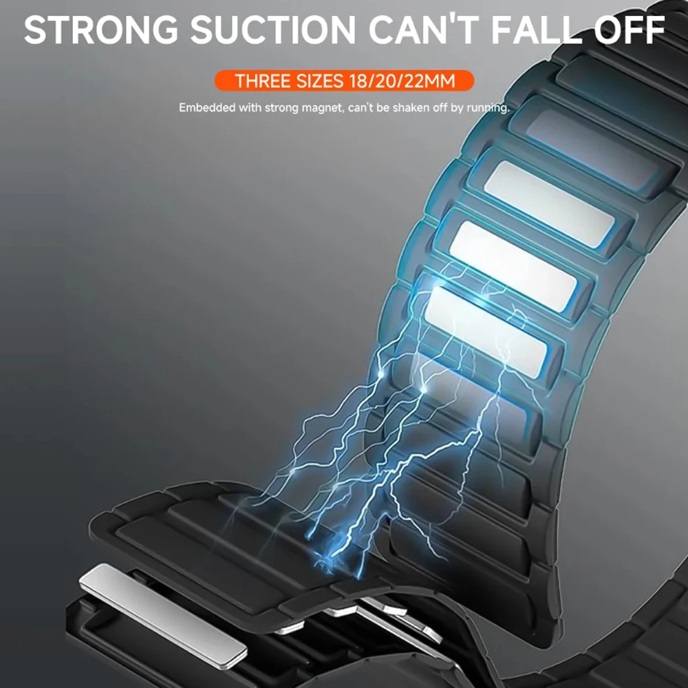 Correa magnética de silicona para pulsera SUUNTO Race 2 RACE Run/RACE S/Ocean/VERTICAL/9 PEAK PRO/5 PEAK/3 bandas de 22mm y 20mm - imagen 5