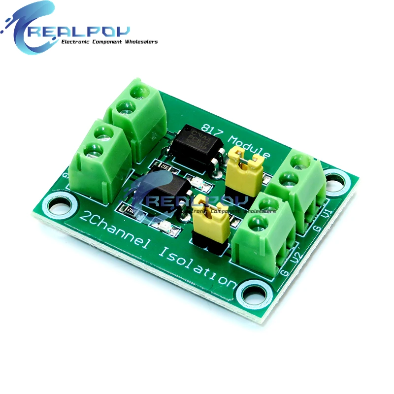 PC817 Módulo adaptador convertidor de voltaje de placa de aislamiento de optoacoplador de 4 canales módulo aislado fotoeléctrico de controlador de 3,6-30V - imagen 5